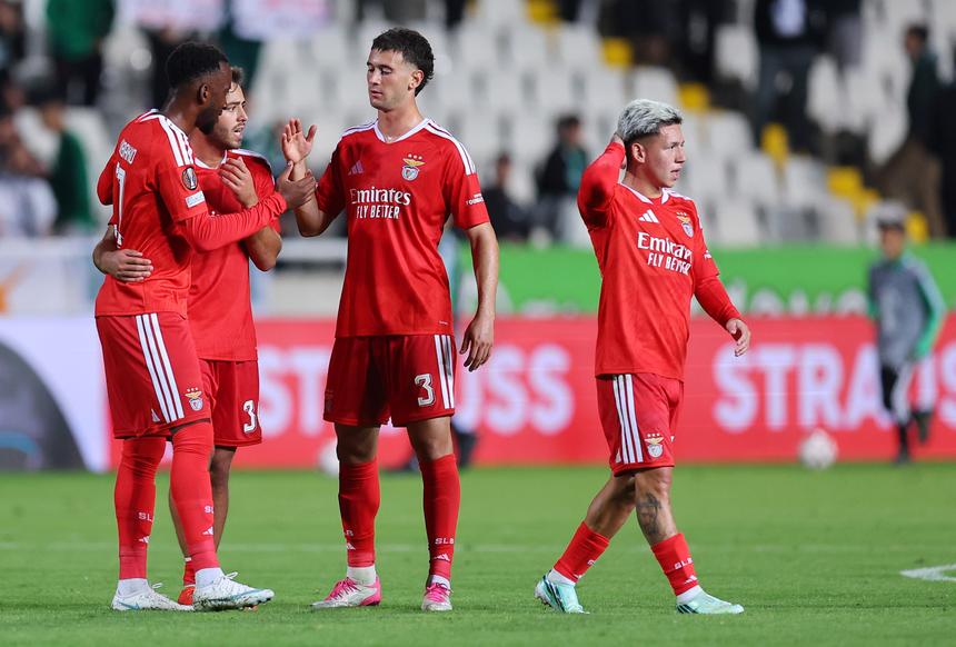 Prestianni fechou a goleada do Benfica Foto: EPA