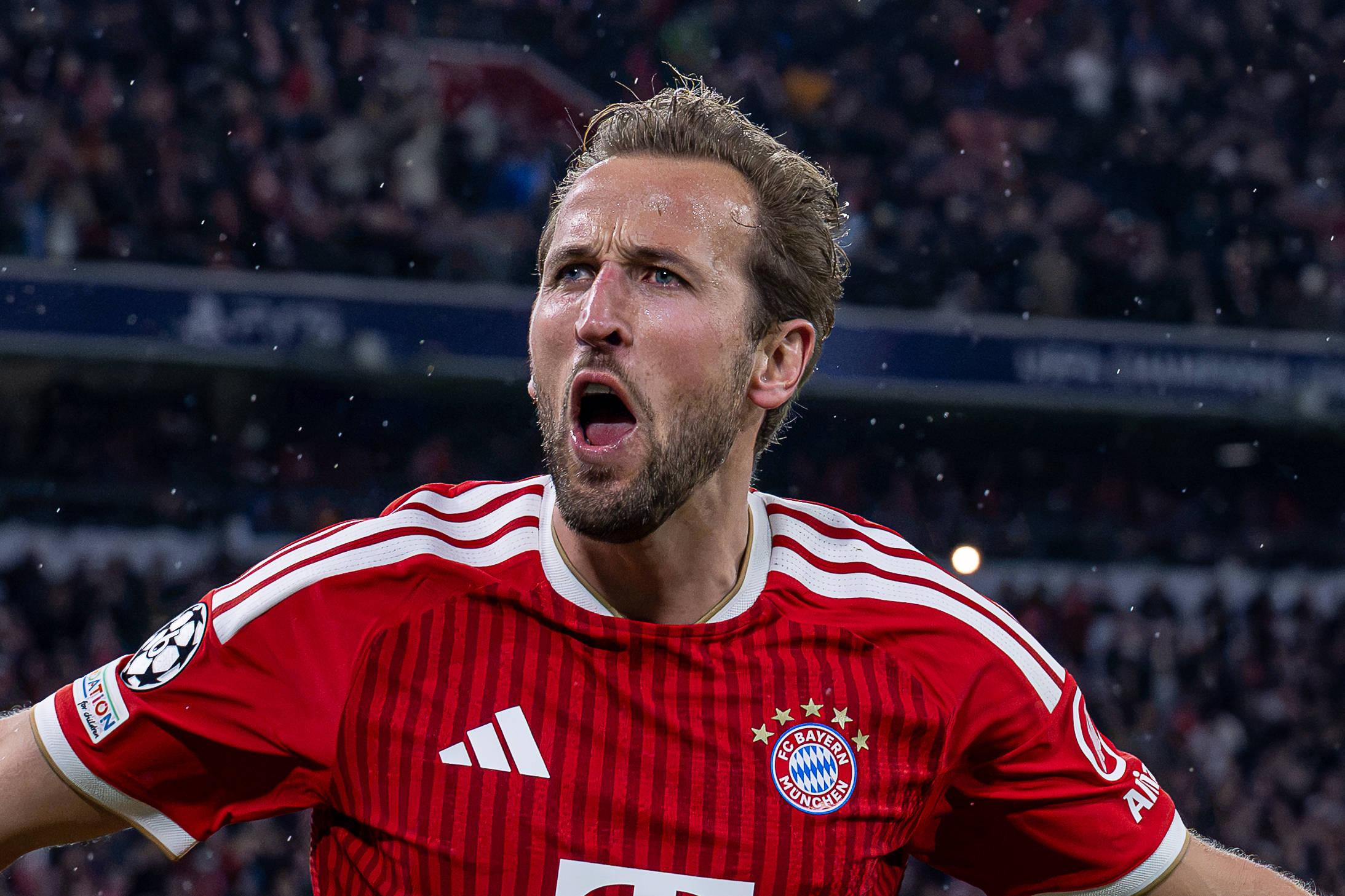 2.º - Harry Kane - 10 jogos consecutivos a marcar na Champions, pelo Bayern (a partir de janeiro de 2026)