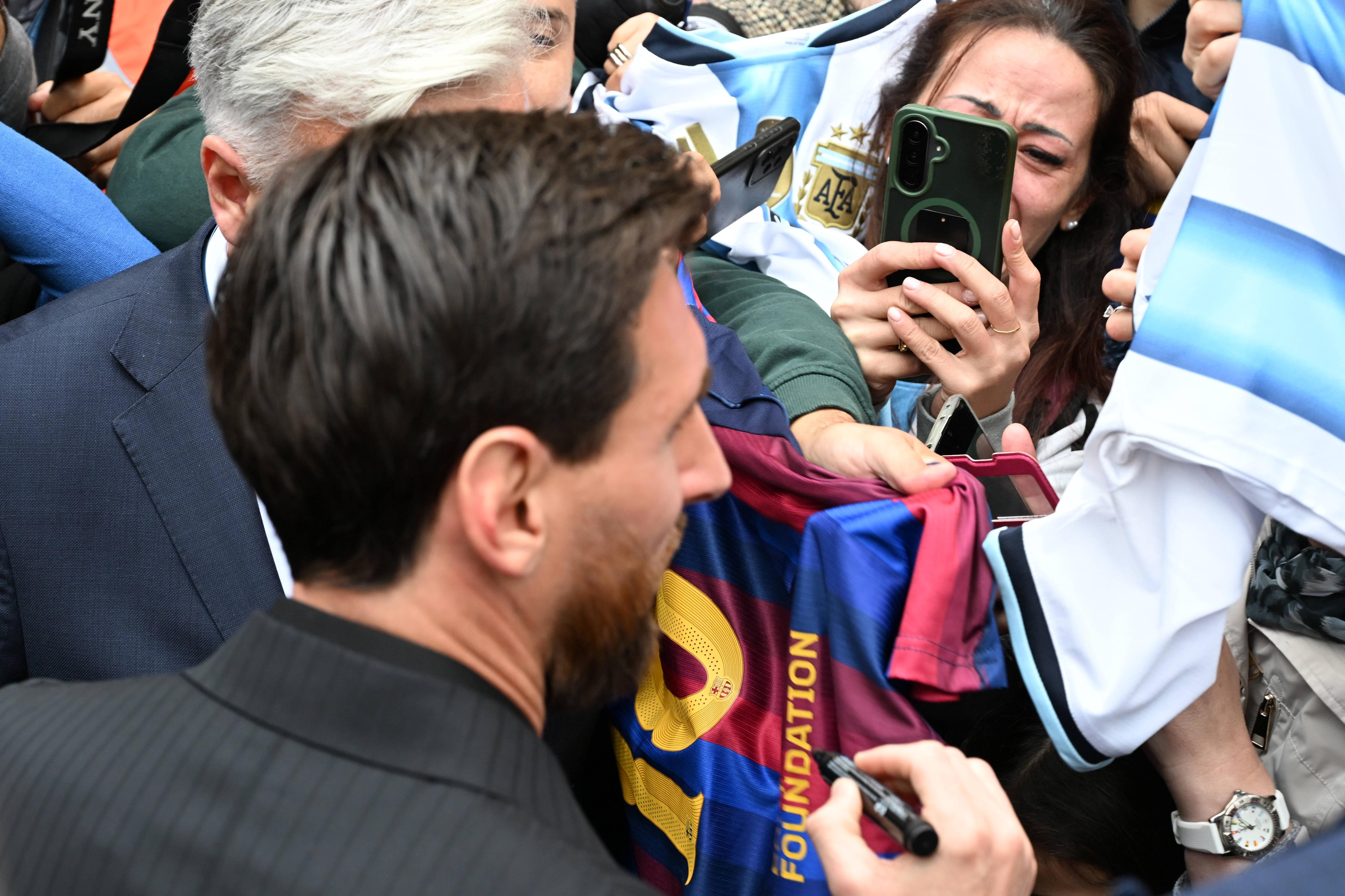 Lionel Messi no Hotel de la Reconquista, em Oviedo, para participar na edição de 2026 dos Prémios Princesa das Astúrias