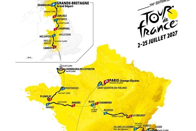 O percurso completo da Volta a França 2027