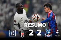 No duelo das 'cambalhotas', Besiktas e Crystal Palace terminaram... de pé (resumo)