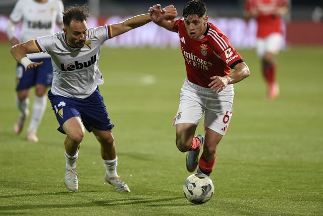 Rodrigo Rêgo no jogo com o Atlético, no Restelo, da Taça de Portugal — Foto: SL Benfica