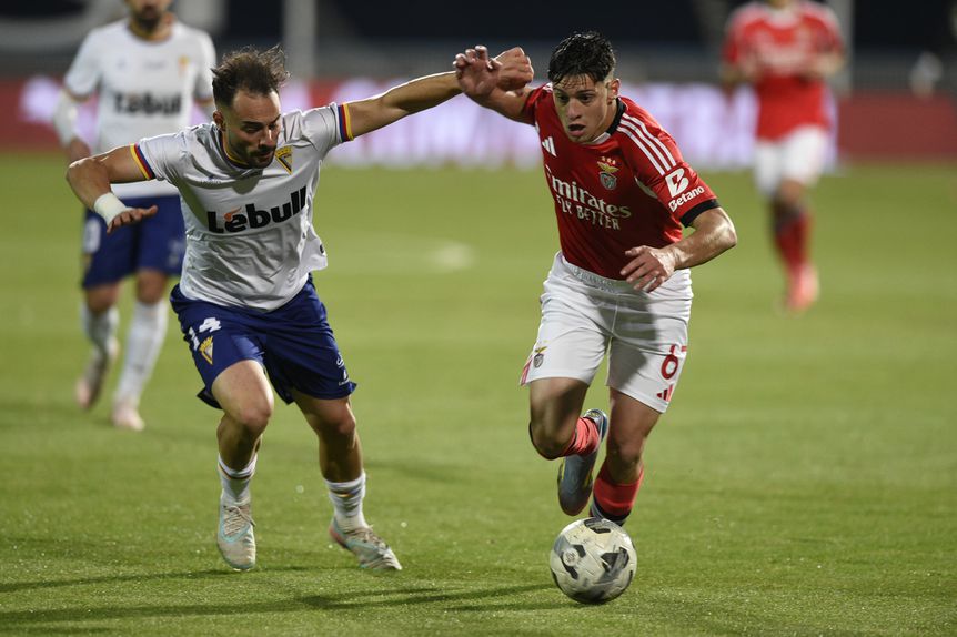 Rodrigo Rêgo no jogo com o Atlético, no Restelo, da Taça de Portugal — Foto: SL Benfica