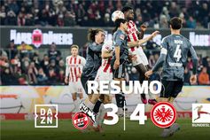Sete golos e emoção até ao fim: Eintracht vence Colónia (resumo)