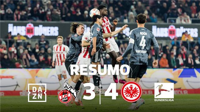 Sete golos e emoção até ao fim: Eintracht vence Colónia (resumo)