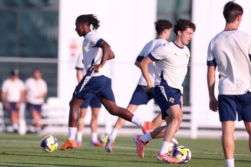 Seleção Nacional durante sessão de trabalho - Foto: FPF