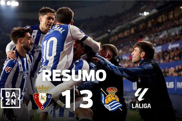 Gonçalo Guedes marca e Real Sociedad vence em Pamplona (resumo)