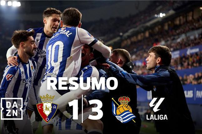 Gonçalo Guedes marca e Real Sociedad vence em Pamplona (resumo)