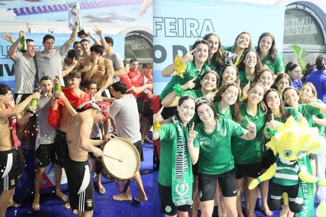 Benfica arrasador faz o tri nos homens, Sporting de volta ao topo nas senhoras