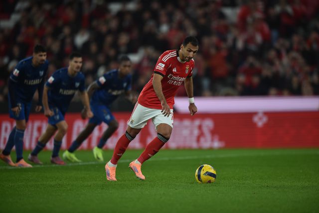 O retrato do 50.º golo de Pavlidis de águia ao peito - Foto: Miguel Nunes