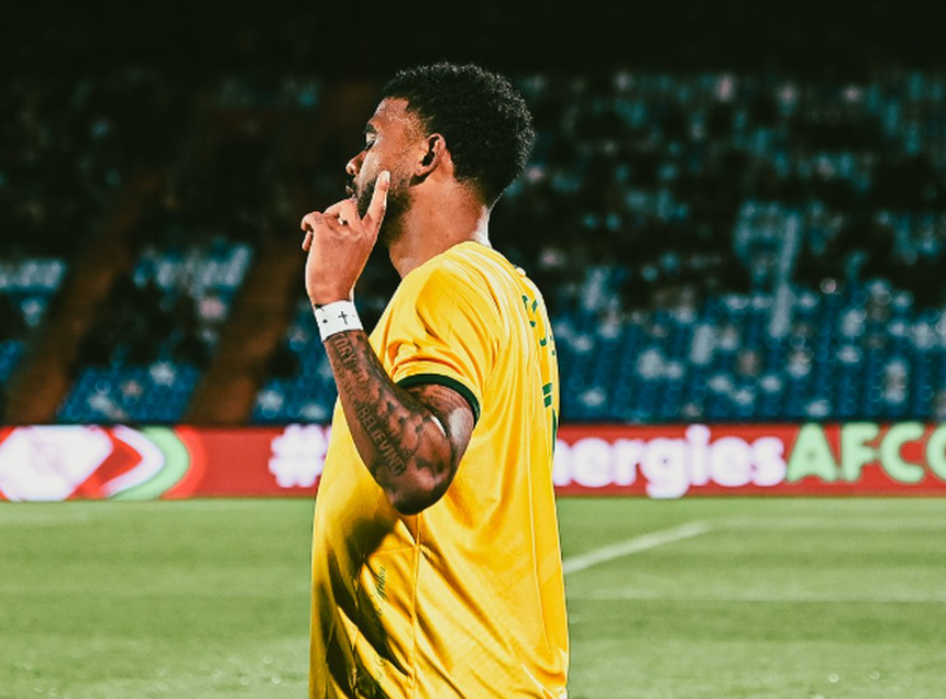 Lyle Foster, ex-jogador do V. Guimarães, foi a estrela do jogo - Foto: Federação Sul-africana de Futebol