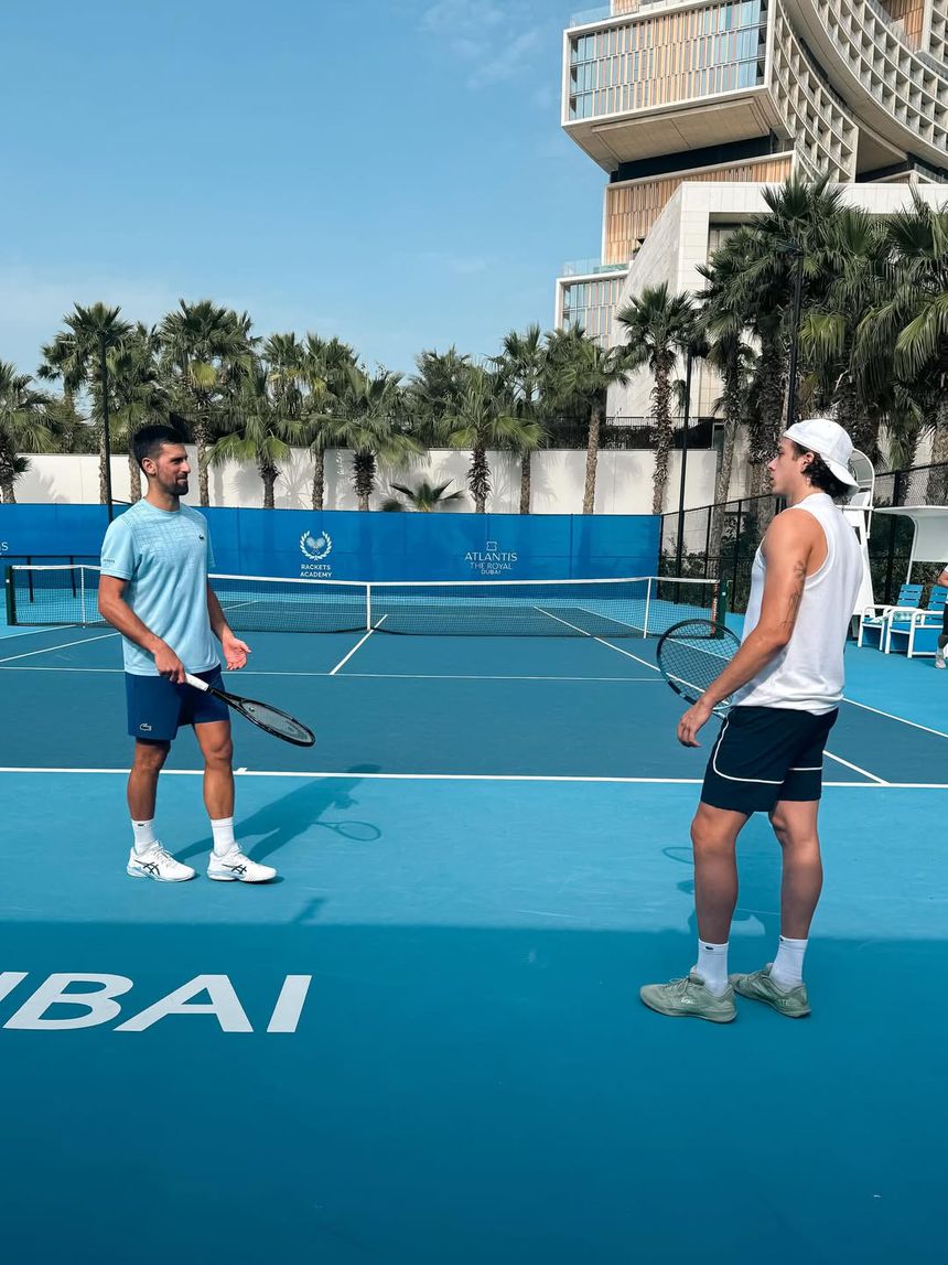 Novak Djokovic e Arthur Cazaux - Foto: Instagram