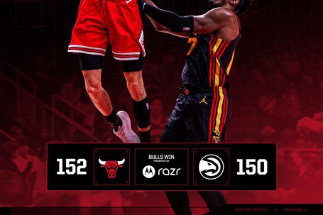 Jogo inacreditável em Atlanta com 302 pontos e 'fuga' dos Bulls