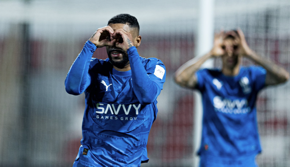 Malcom fez o único golo do encontro, com assistência de Darwin - Foto: Al Hilal