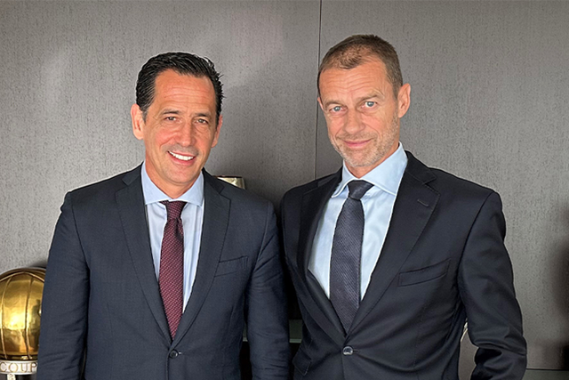 Pedro Proença recebido por Ceferin em Nyon