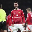 Bruno Fernandes a festejar o segundo golo do Manchester United no encontro