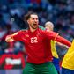 Luís Frade festeja golo por Portugal no Mundial de andebol