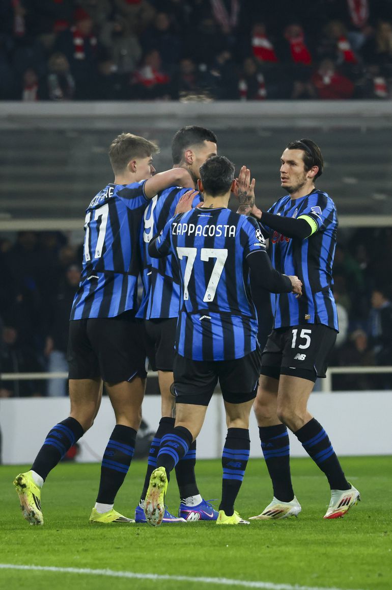 Atalanta está entre as equipas que ainda podem apurar-se diretamente para os oitavos da Champions e que, caso falhem o acesso direto, têm presença garantida no play-off da fase a eliminar - Foto: IMAGO