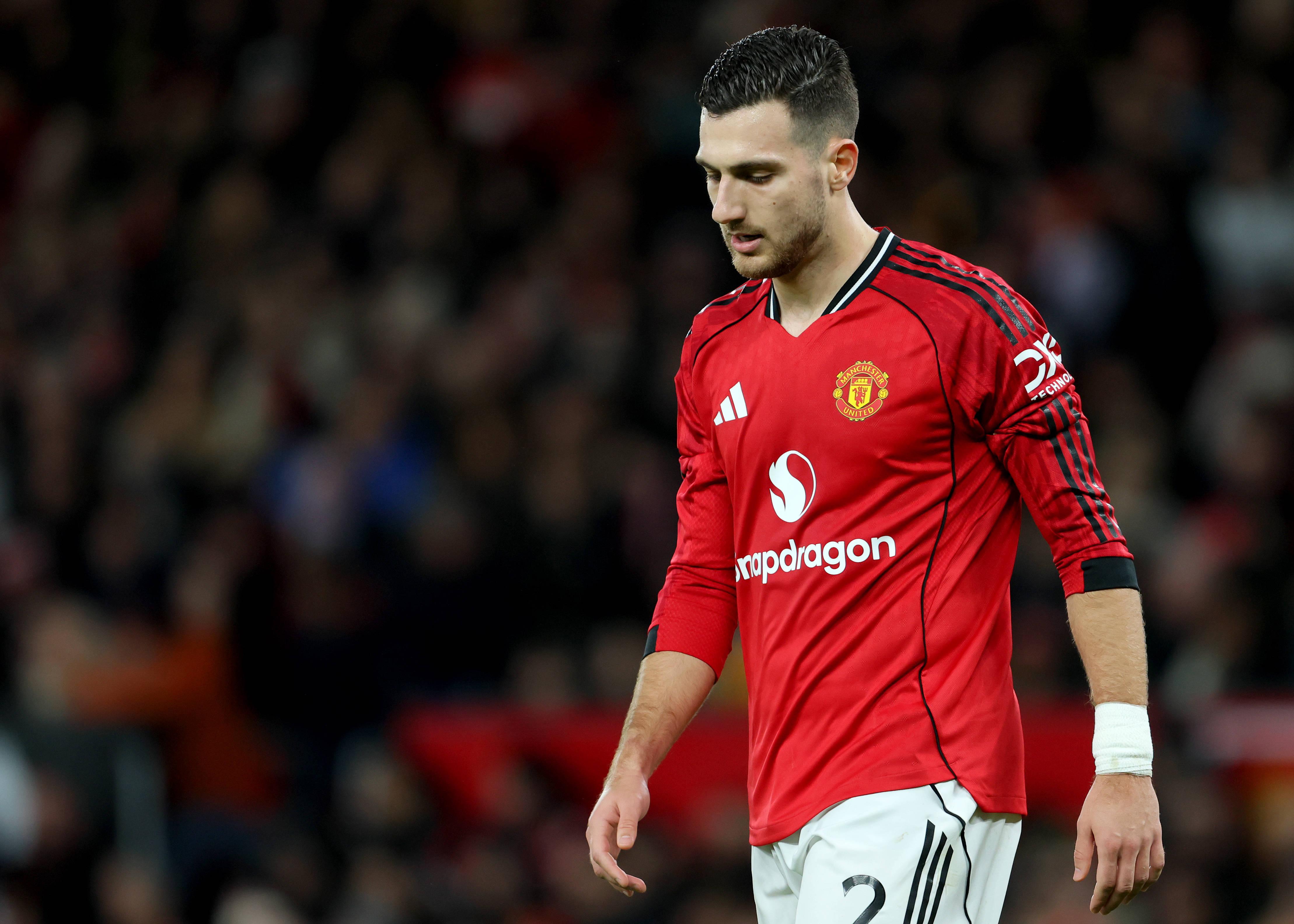 Diogo Dalot em ação pelo Manchester United