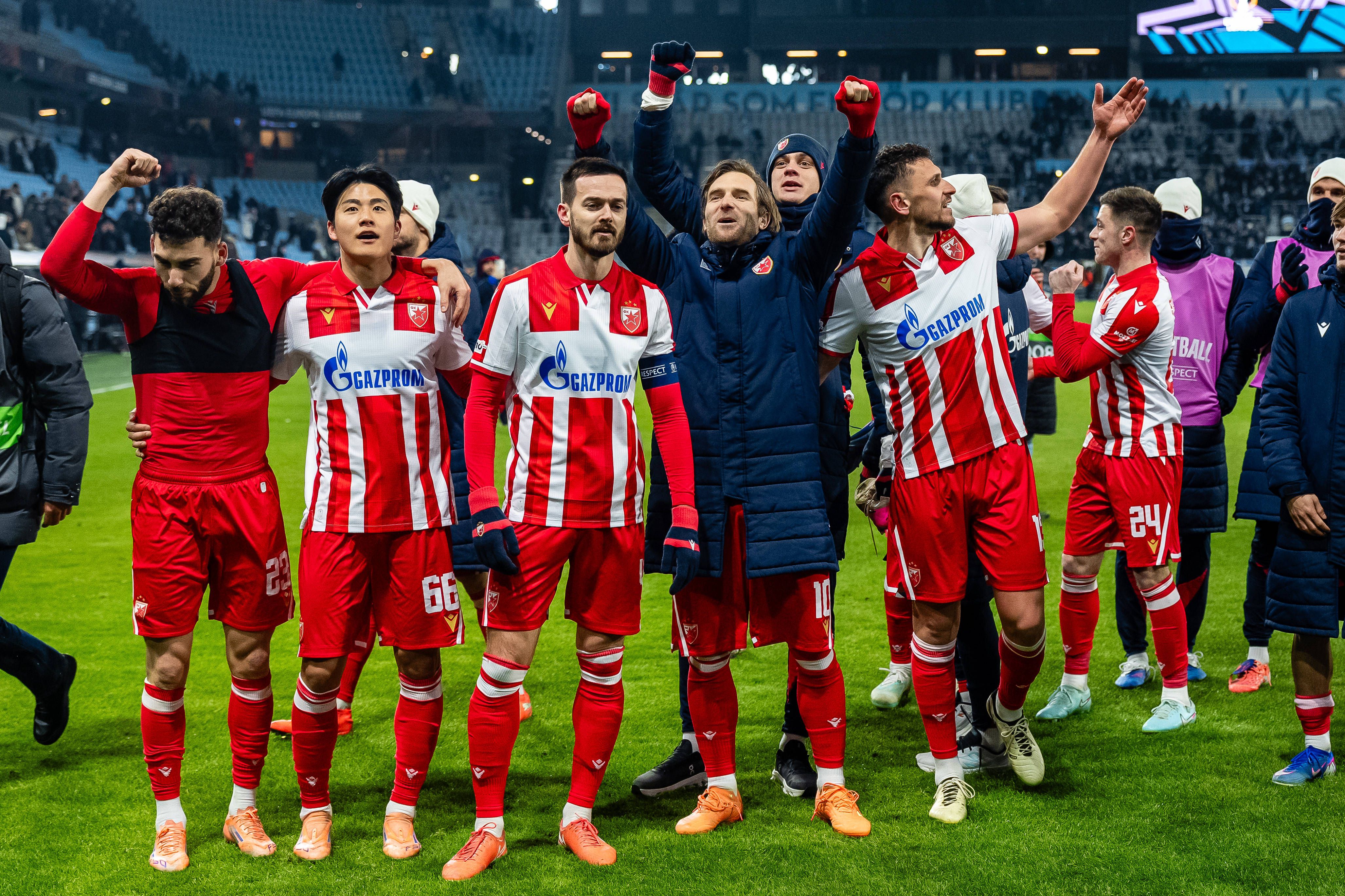 Estrela Vermelha está entre as equipas que ainda podem garantir a qualificação direta para os oitavos da Liga Europa e que, caso falhem o acesso direto, têm presença garantida no play-off da fase a eliminar - Foto: IMAGO