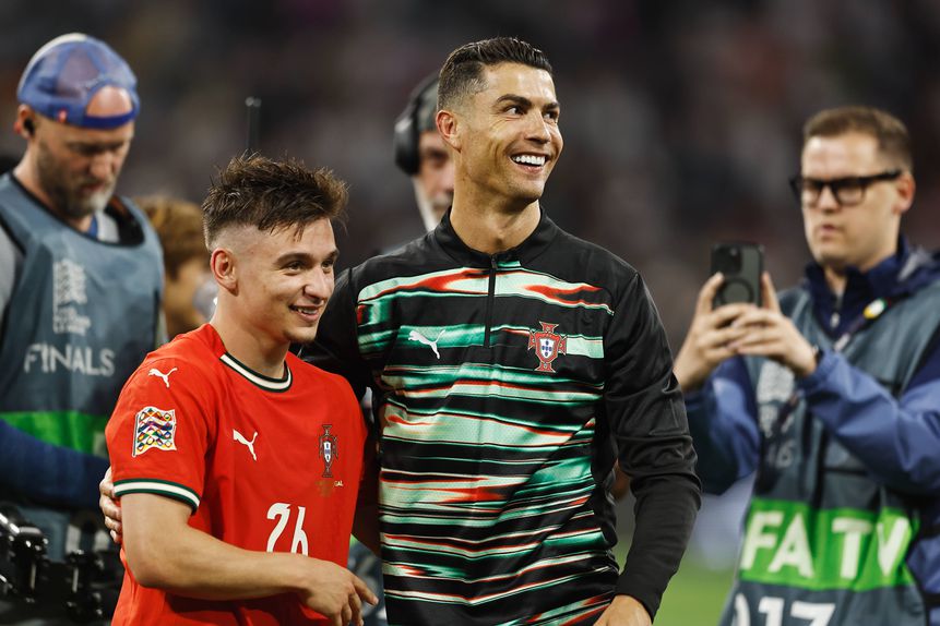 Cristiano Ronaldo e Francisco Conceição, ao serviço da Seleção Nacional - Foto: IMAGO