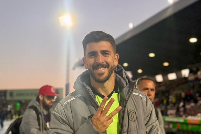 O sorriso de Paulinho depois de marcar três golos (X/Toluca)