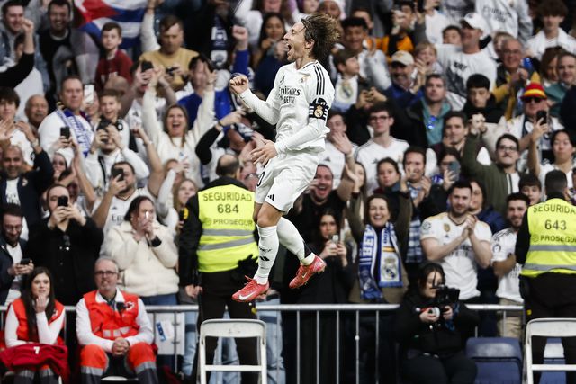 Luka Modric celebra o golo apontado ao Girona (Foto: EPA)