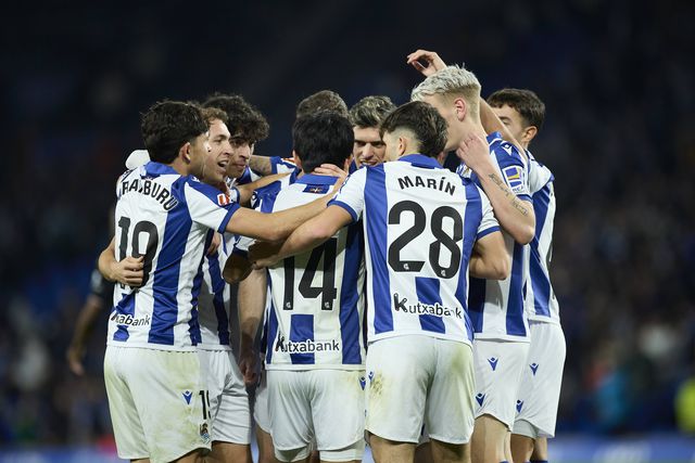 Festejos da Real Sociedad frente ao Leganés