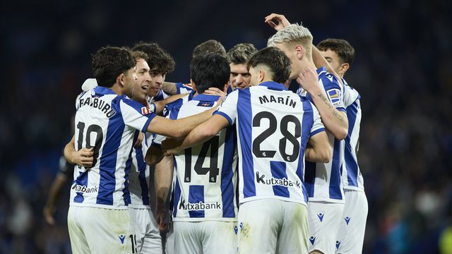 Festejos da Real Sociedad frente ao Leganés