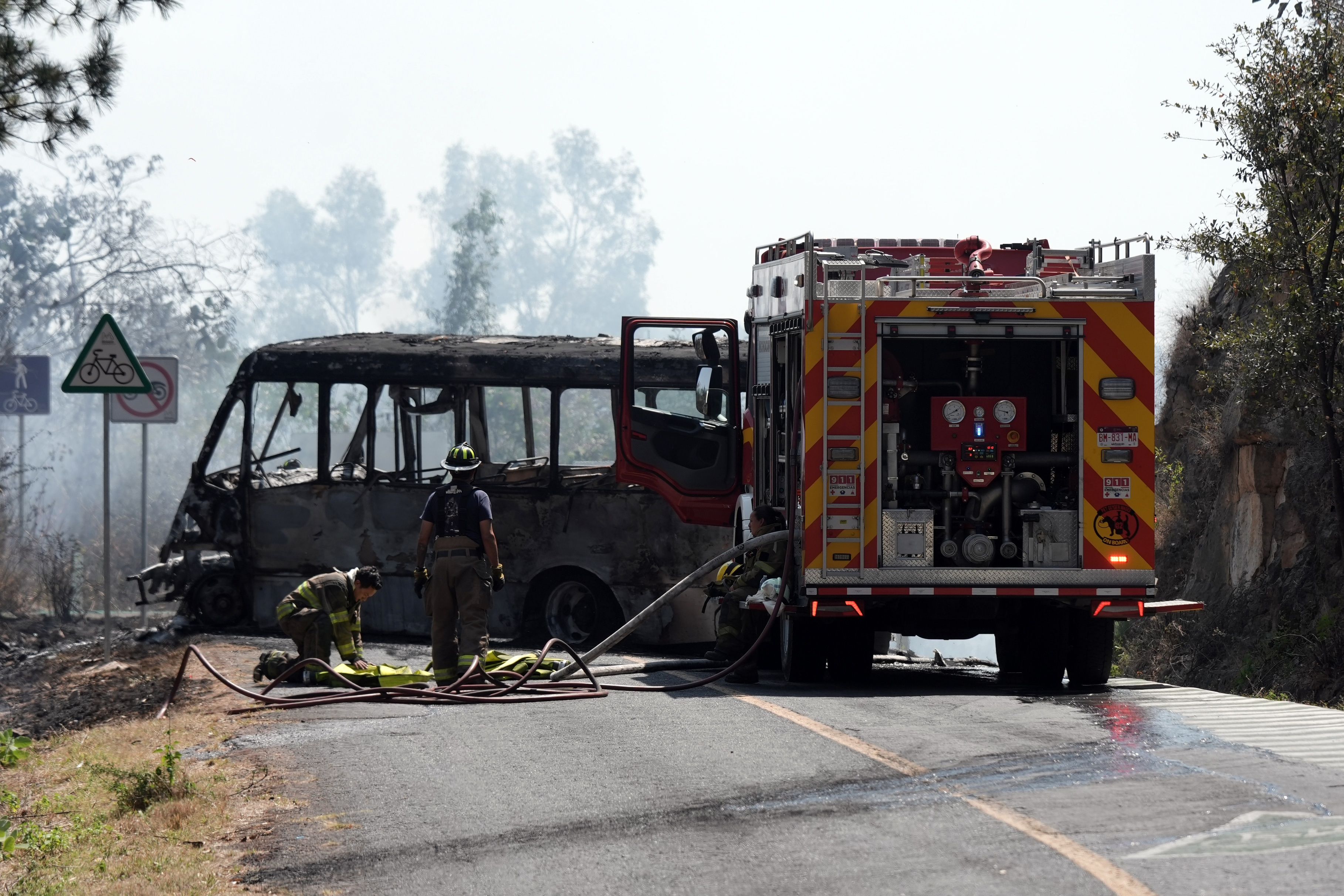 Violência e destruição por todo o México após morte de El Mencho, líder do Cartel de Jalisco - Foto: EPA