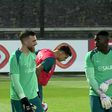 O treino da Seleção Nacional