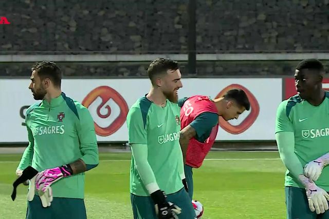 O treino da Seleção Nacional