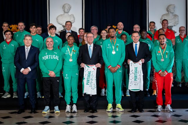 Presidente da República recebeu comitiva de atletismo que brilhou nos Mundiais de atletismo em pista curta - Foto: Lusa