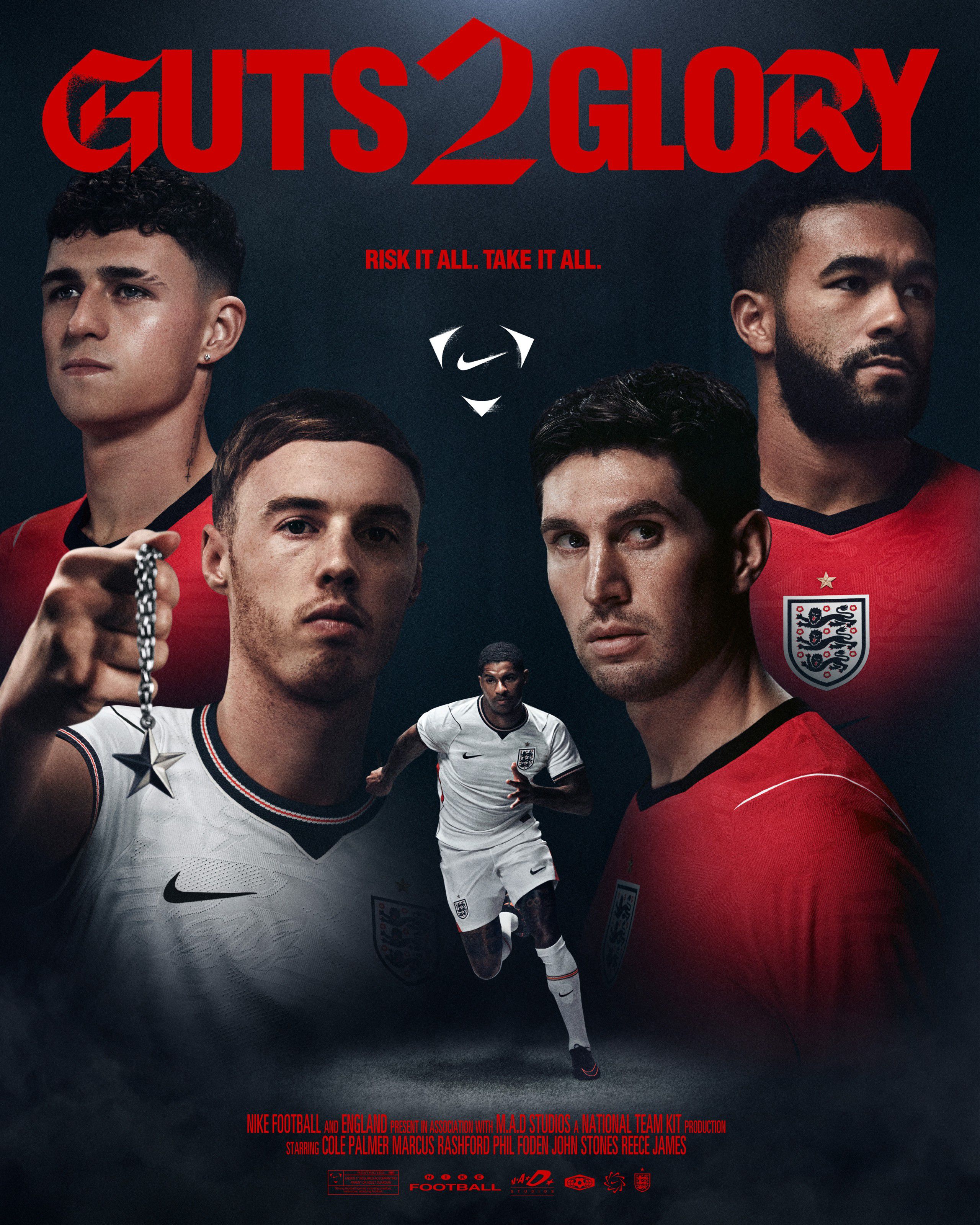 Os dois equipamentos de Inglaterra - Nike