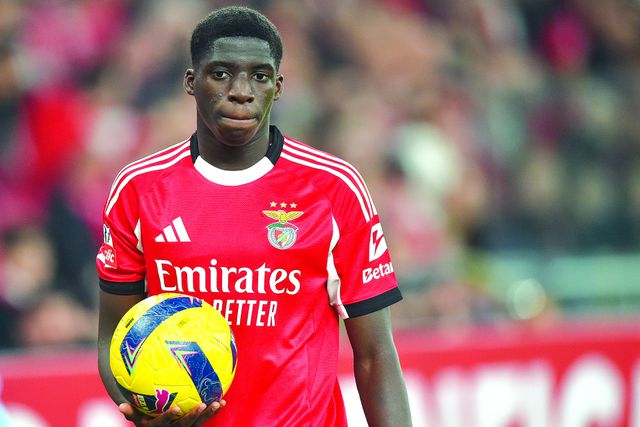 Daniel Banjaqui está no Benfica desde os nove anos — Foto: Miguel Nunes