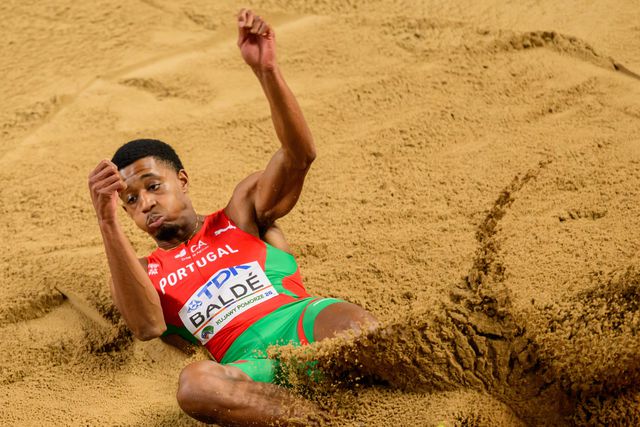 Gerson Baldé conquistou o ouro no último salto nos Mundiais da Polónia. IMAGO