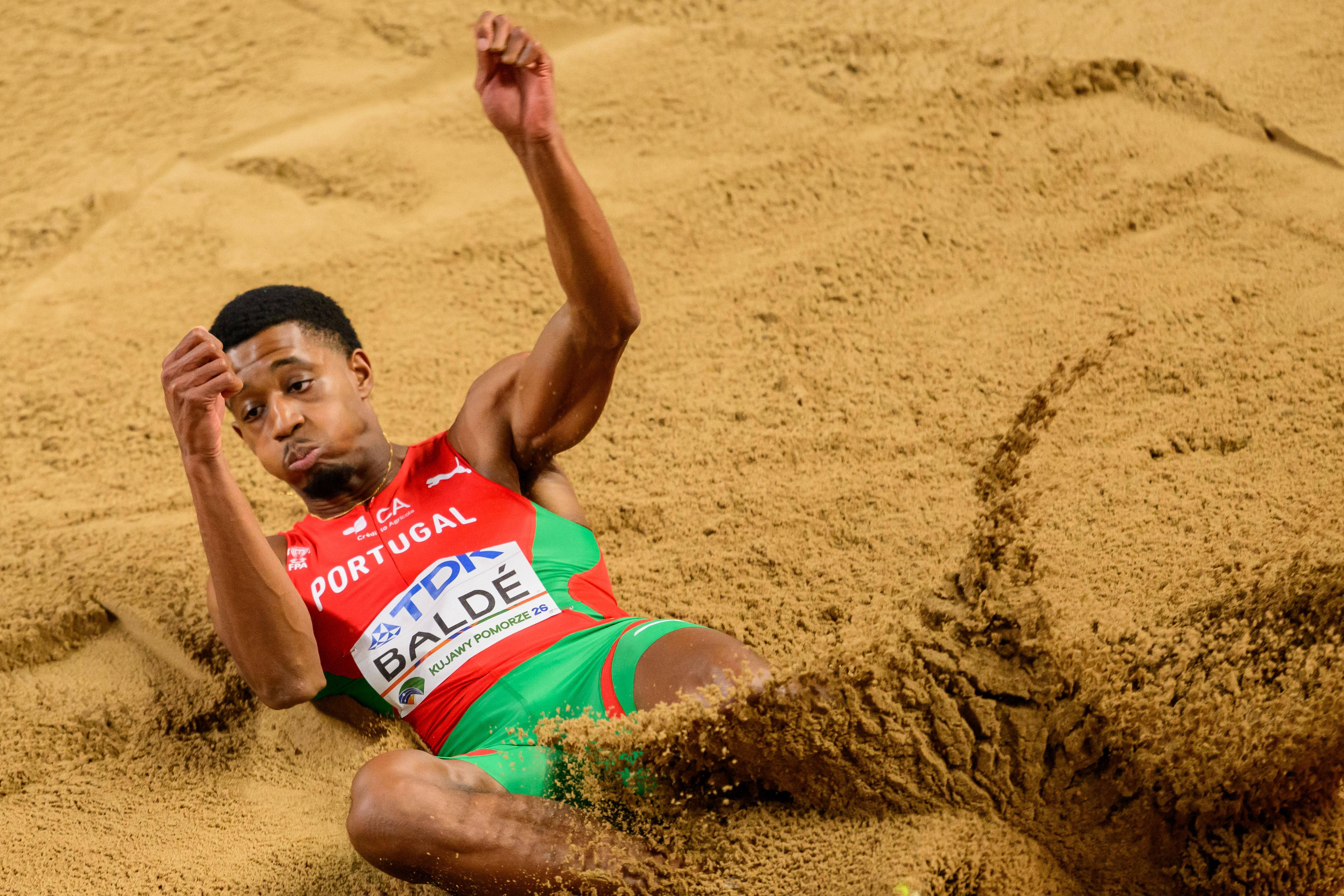 Gerson Baldé conquistou o ouro no último salto nos Mundiais da Polónia. IMAGO