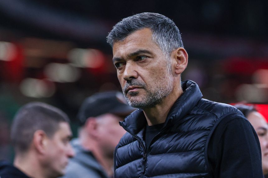 Sérgio Conceição, treinador do Milan, em San Siro
