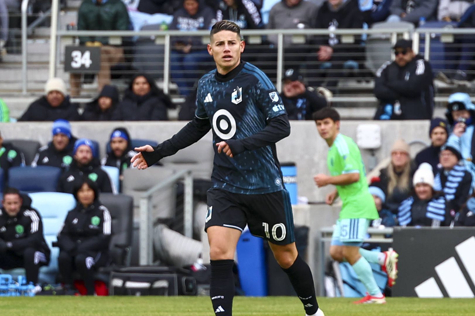 James Rodríguez, internacional colombiano de 34 anos do Minnesota United