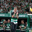 Rui Borges durante a festa do bicampeonato em Alvalade