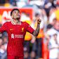 Luis Díaz, jogador do Liverpool, a celebrar um golo