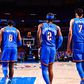 Shai Gilgeous-Alexander (centro) voltou a estar em destaque (Foto: Oklahoma City Thunder)