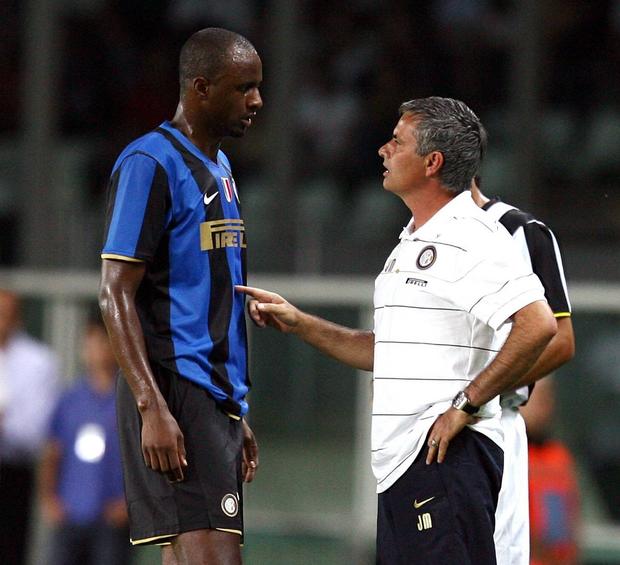 Patrick Vieira com Mourinho no Inter