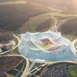 Estádio Hassan II, Casablanca, capacidade para 115, 000 espectadores  (caderno de candidatura FIFA ao Mundial 2030).