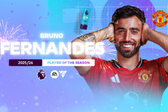 Bruno Fernandes considerado o melhor jogador do ano no campeonato inglês - Foto: Premier League