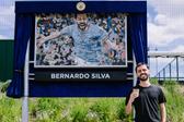 Mosaico de homenagem a Bernardo Silva - Foto: Manchester City/X