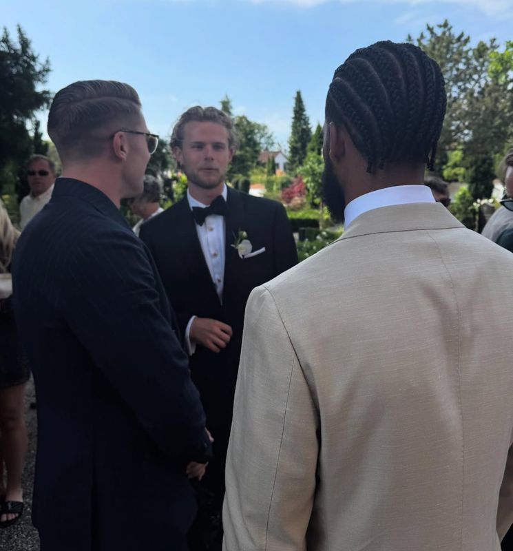 Casamento de Hjulmand: Gyokeres marcou presença, Varandas esteve representado pela esposa