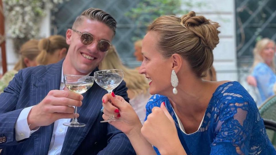 Casamento de Hjulmand: Gyokeres marcou presença, Varandas esteve representado pela esposa
