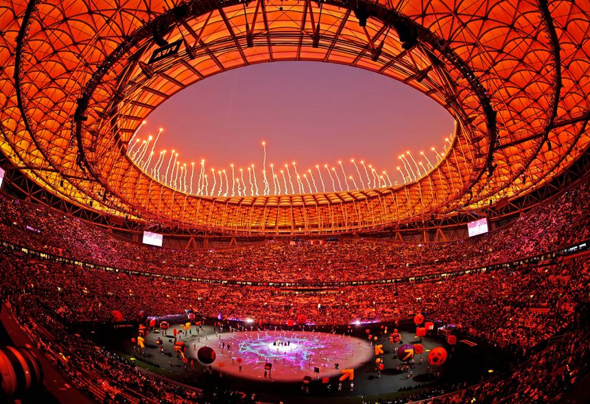 Palco da final do Mundial 2022