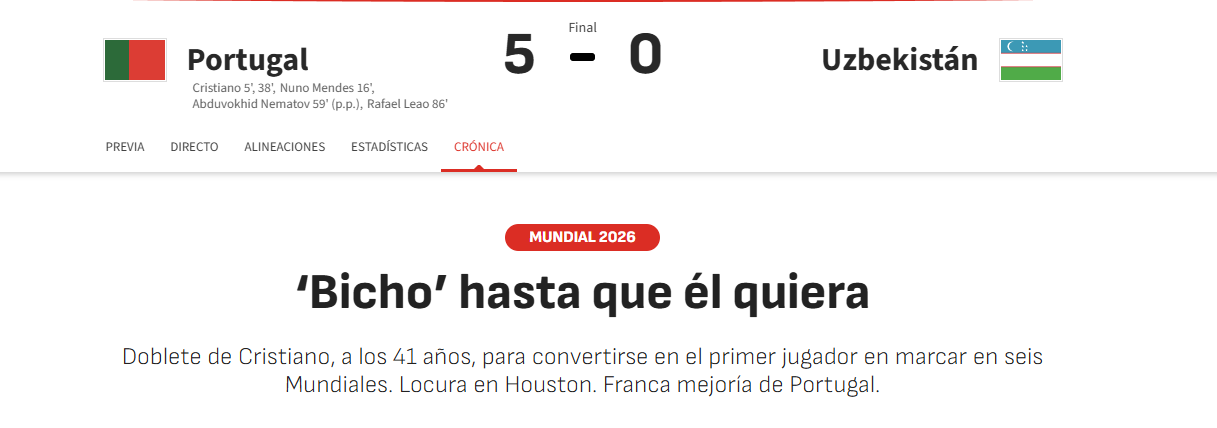 AS (Espanha): «Bicho até que ele queira»